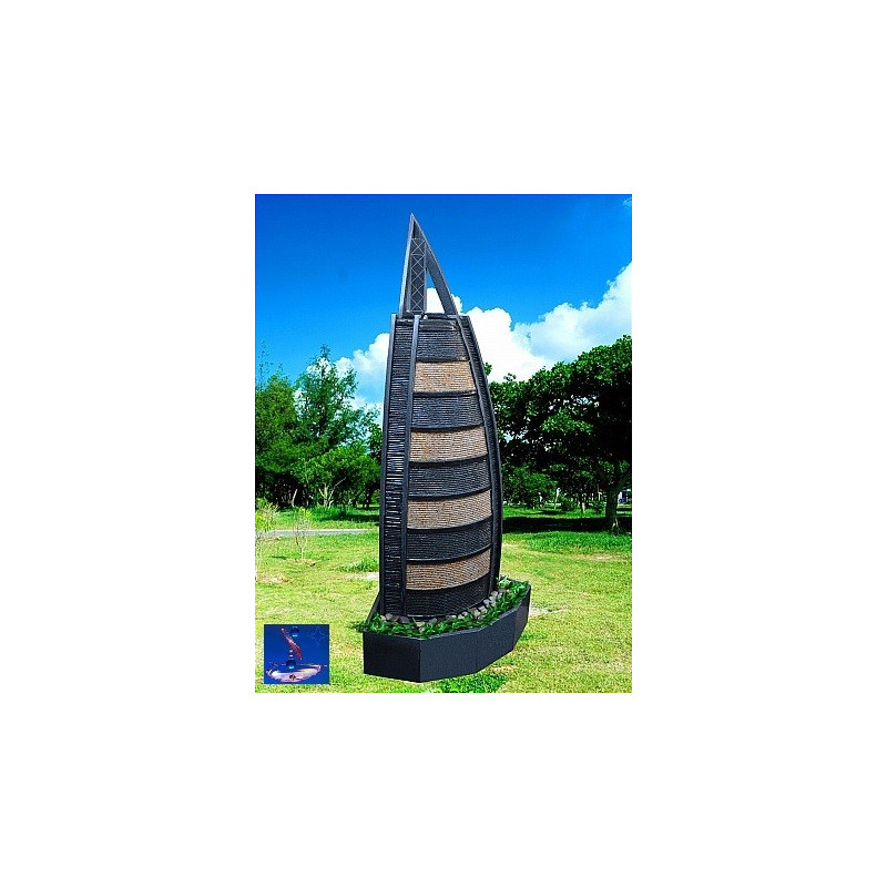 Lauko fontanas su LED apšvietimu