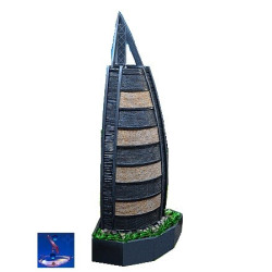 Lauko fontanas su LED apšvietimu