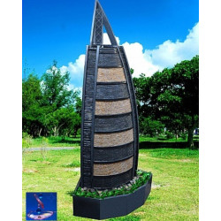 Lauko fontanas su LED apšvietimu