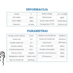 Krioterapijos kriolipolizės RF Lipo Lazerio aparatas