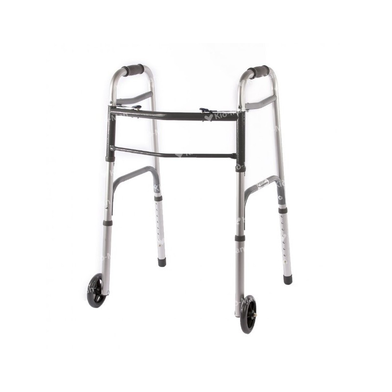 Vaikščiojimo rėmas su 2 ratukais