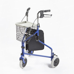 Lauko vaikštynė su 3 ratukais ir krepšiu