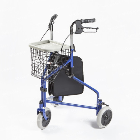 Lauko vaikštynė su 3 ratukais ir krepšiu