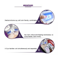 Krioterapijos kriolipolizės RF Lipo Lazerio aparatas