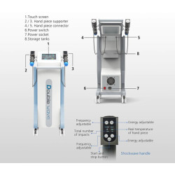 Smūginės, vibracinės bangos terapijos aparatas