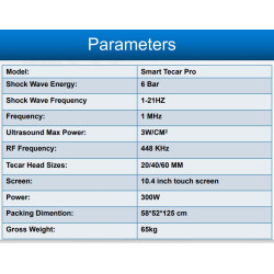 Smūginės, vibracinės, ultragarso bangos terapijos aparatas