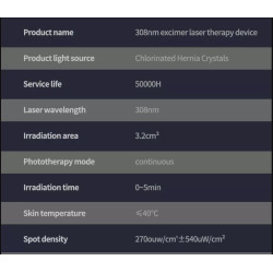 Psoriazės Vitiligo Eksimerinis 308nm lazeris