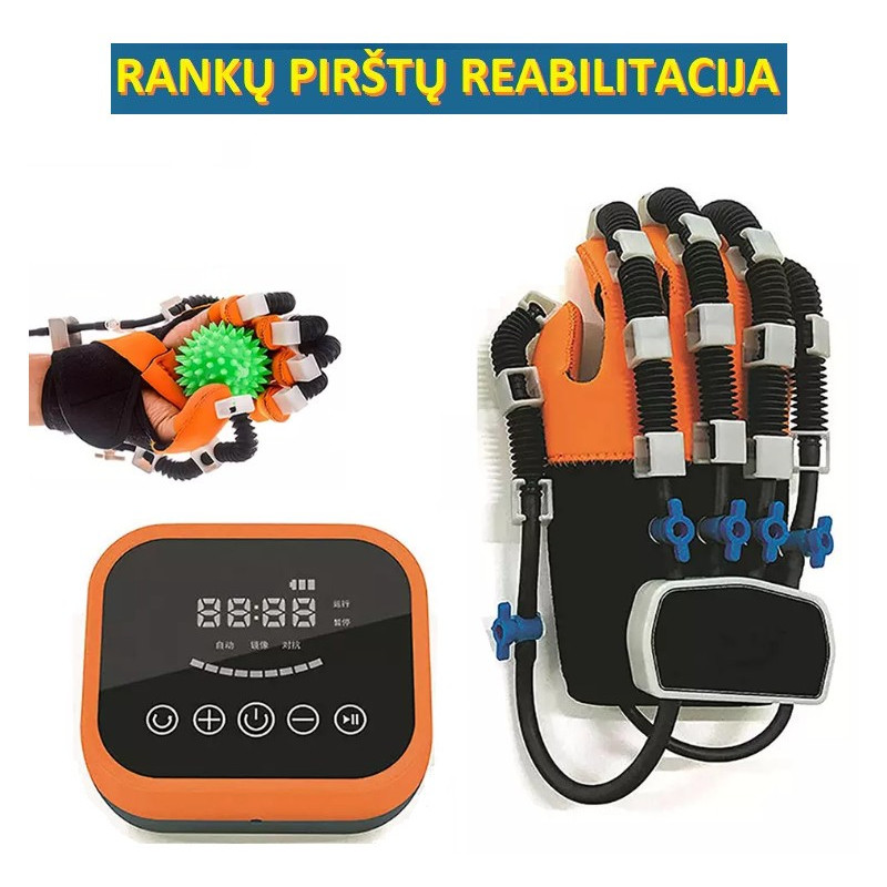 Rankų pirštų pratimų terapijos robotizuota reabilitacinė įranga C10