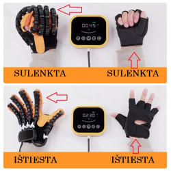 Rankų pirštų pratimų terapijos robotizuota reabilitacinė įranga C10