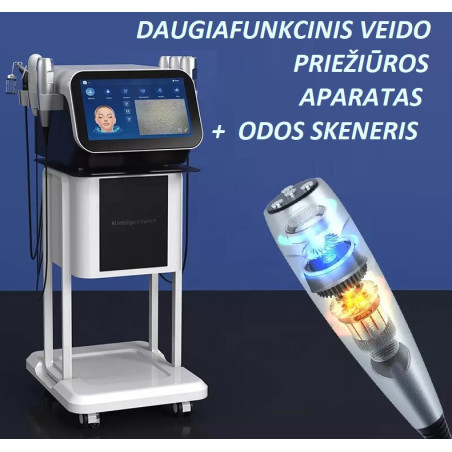 Daugiafunkciniu veido priežiūros aparatas su odos analizatoriumi  6-1