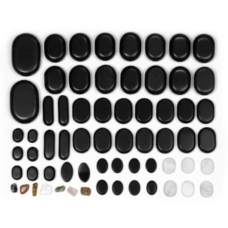 Masažo akmenų rinkinys 64