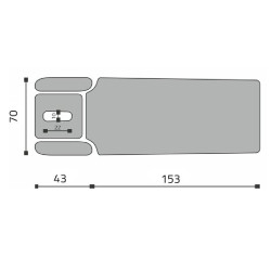 Profesionalus masažo stalas gultas 4 dalių AGILA 4