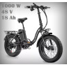 Galingas Sulankstomas Elektrinis Dviratis 1000 W 48 V 18 Ah