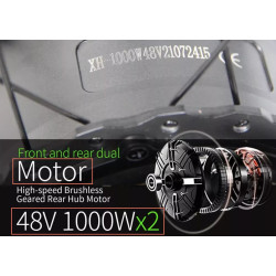 Galingas Sulankstomas Elektrinis Dviratis 1000 W 48 V 18 Ah