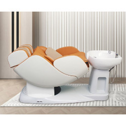 Masažinis fotelis su kriaukle galvai plauti