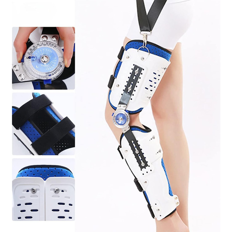 Pooperacinis kelio įtvaras su fiksavimo ratuku