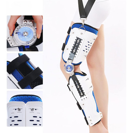 Pooperacinis kelio įtvaras su fiksavimo ratuku