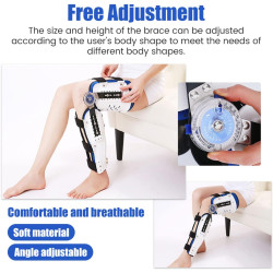 Pooperacinis kelio įtvaras su fiksavimo ratuku