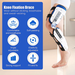 Pooperacinis kelio įtvaras su fiksavimo ratuku