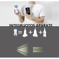 3 in 1 spalvotas Doplerio belaidis rankinis ultragarsinis aparatas