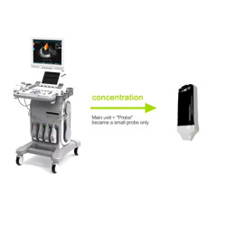 Ultragarsinis aparatas su belaidžiu jutikliu