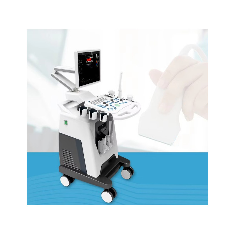 Doplerio ultragarso aparatas skirtas akušeriniams matavimams spalvotas