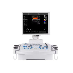 Doplerio ultragarso aparatas skirtas akušeriniams matavimams spalvotas