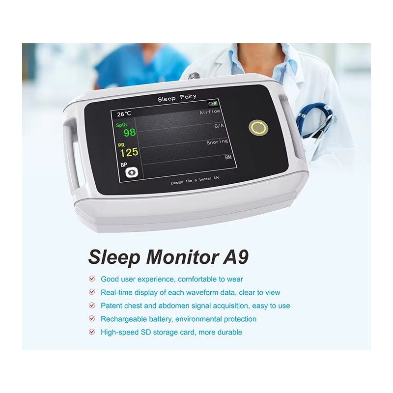 Miego stebėjimo prietaisas 9 kanalų