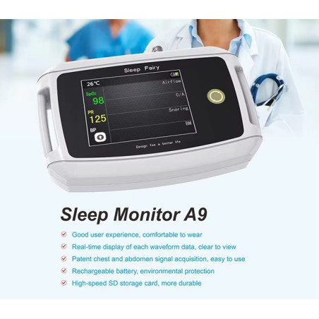 Miego stebėjimo prietaisas 9 kanalų