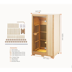 Infraraudonųjų spindulių medinė pirtis